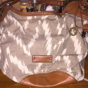 Lucky Brand, hobo purse medium size, cream/taupe